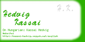 hedvig kassai business card